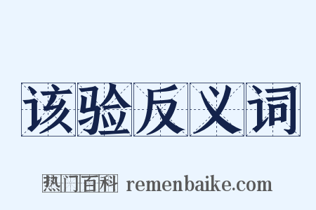 该验反义词是什么意思的图片